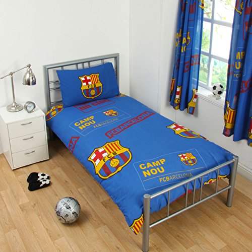 FC Barcelona Patch Single Duvet Cover and Pillowcase Set