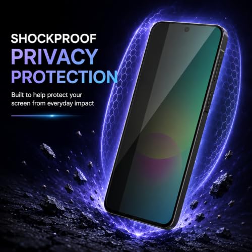 Image of FIRST MART Privacy Tempered Glass for Samsung Galaxy A27, 2 Pack | Anti-Spy 9H Screen Protector, Edge-to-Edge, Case-Friendly, Scratch Resistant, Bubble-Free