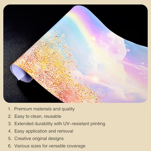 AMUGISH Unicorn and Rainbow Wall Mural Wallpaper | Peel and Stick | Fantasy Scene for Living Room, Girls Bedroom, Kitchen, Nursery - 135''W x 105''H Peel and Stick by AMUGISH - Image 5
