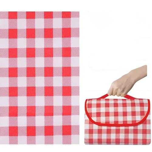 200 * 200cm Picnic Mat, Picnic Blanket Waterproof Extra Large, Outdoot Blanket, Moisture-Proof mat Picnic Cloth, Portable Waterproof Outing Tent mat (Red)