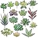 Décorations de mariage de jardin 16 pièces succulentes artificielles plantes de flocage pulmonaire mini faux succulent lotus de décoration paysagiste décoration décoration décoration Polyvalent, prati