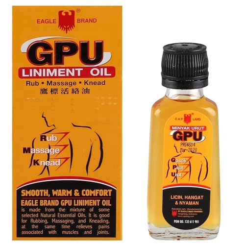 Linimento GPU Minyak Urut Aceite - Loción muscular con efecto calor - Para deportistas, antes del ejercicio o tensiones cotidianas, Reduce la tensión mediante masaje