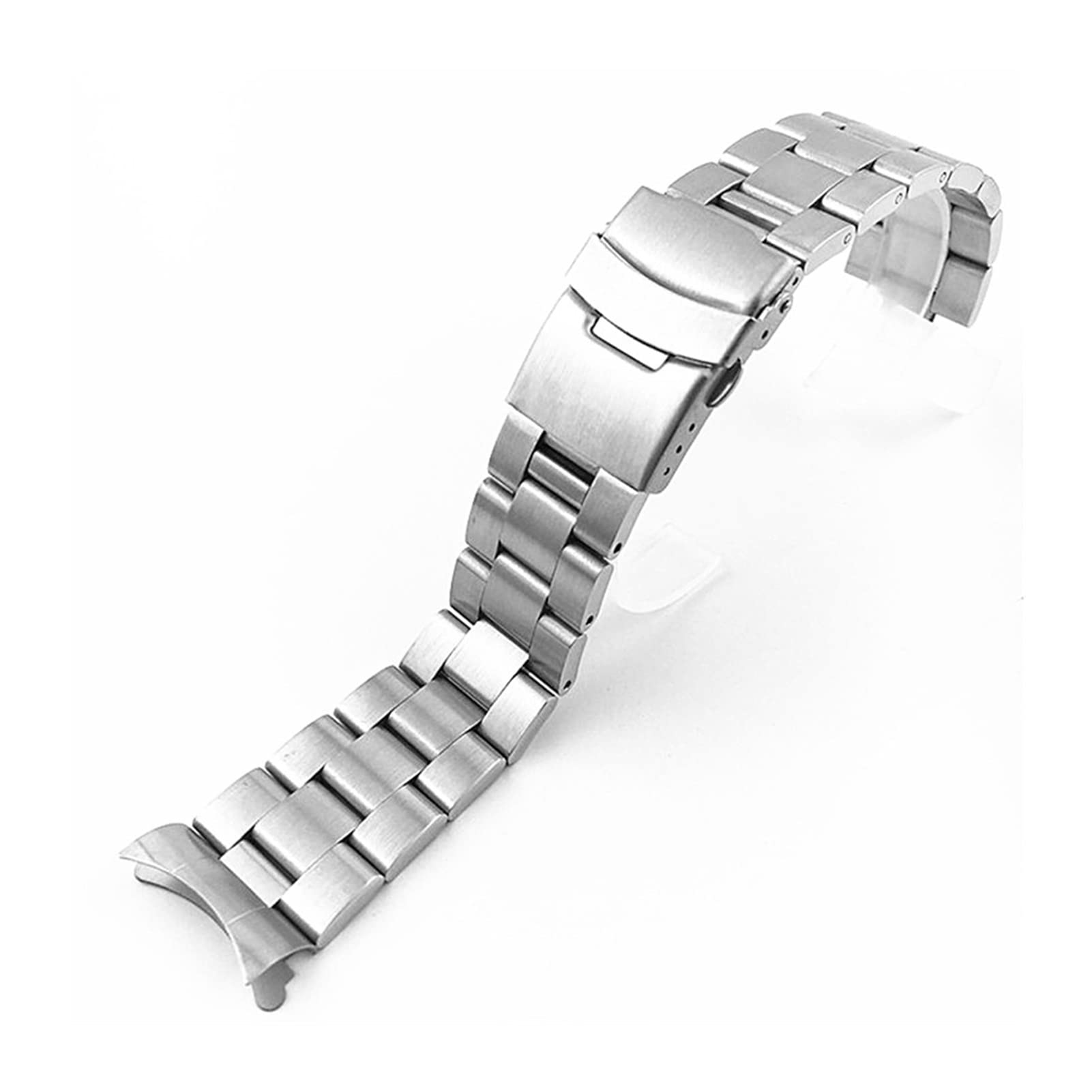 Uhrenarmband， Gebogene Enden Massiv Edelstahl Uhr Band Link Handgelenk Armband Männer Uhr Strap Mit Pins