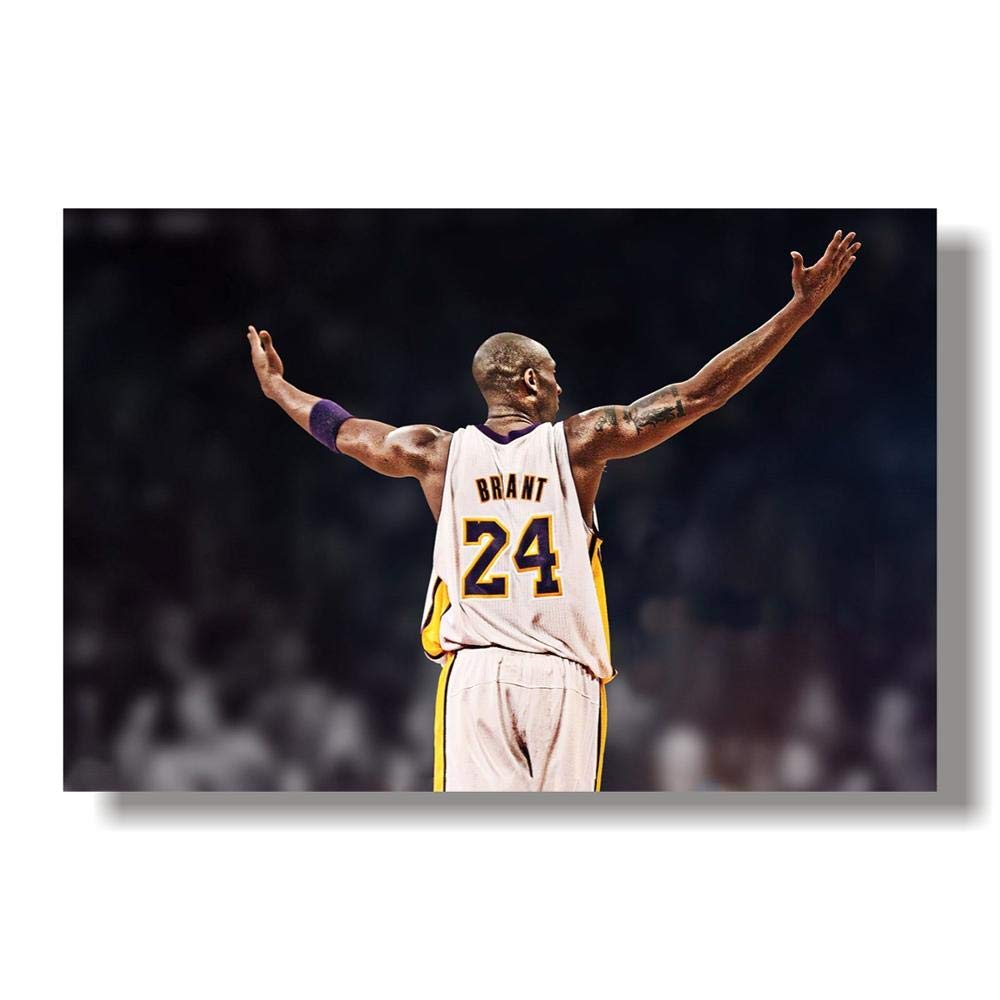 Mengyun Store Kobe Bryant Poster Wall Art Canvas Painting Print Nordic Basketball Player Wall Pictures For Boys Bedroom No Frame B286(40X50Cm)
