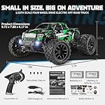 HAIBOXING 1:18 Scale All Terrain RC Car 18859, 36 KPH High Speed 4WD Electric Vehicle with 2.4 GHz Remote Control, 4X4 Waterproof Off-Road Truck with Two Rechargeable Batteries - Image 3