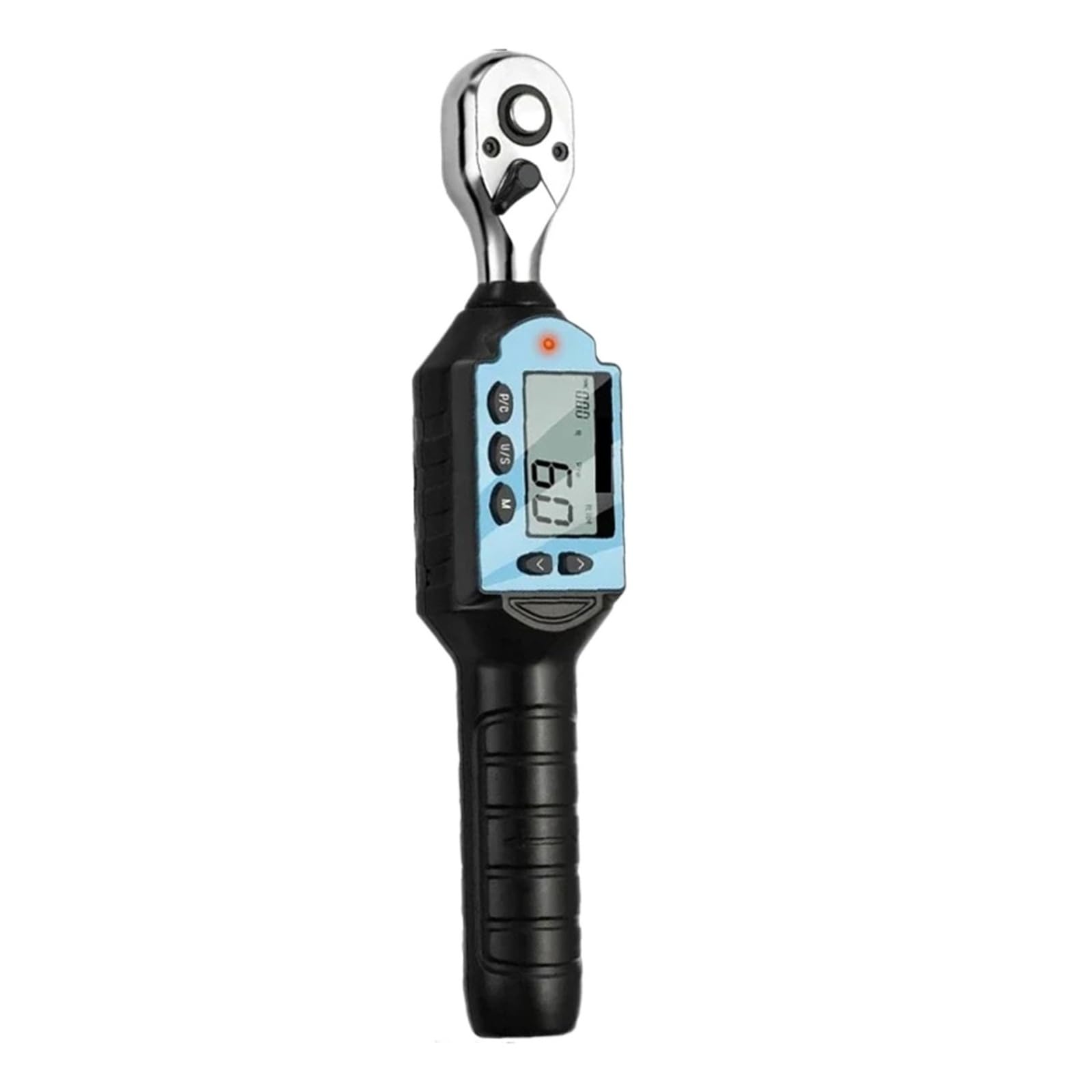 Jckjwl Blue 1/2 3/8 1/4 Digital Preset Torque Wrench Bidirectional Ratchet Head Professional Adjustable Bicycle Repair Hand Tools Multiple Unit Switching(Gm60)