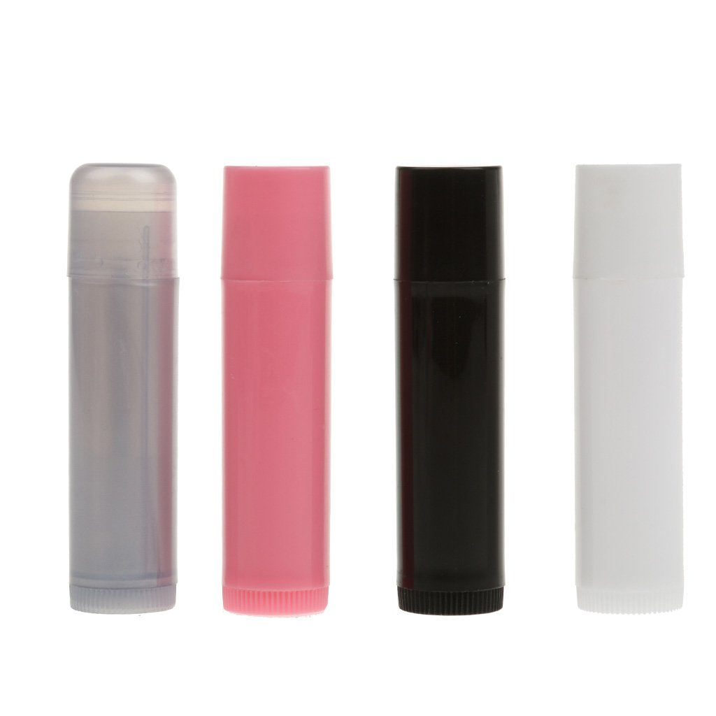 Magicdeal Empty Lip Balm Tube Cap Containers Plastic Pipe 5g - white-picture-27