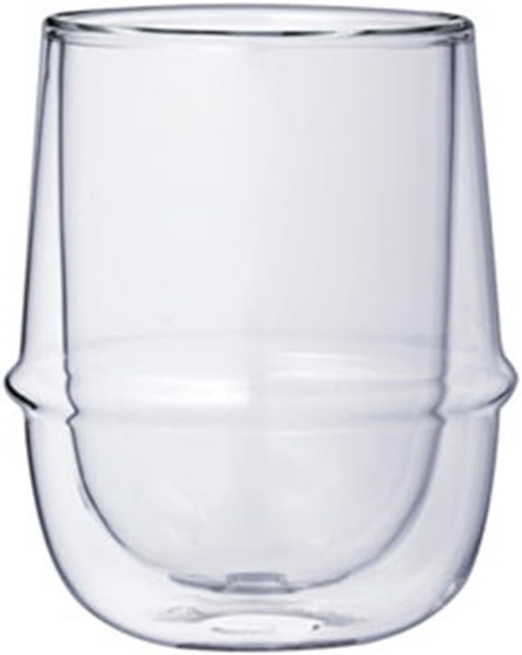Double-Walled Kinto KRONOS Coffee Cups - Maintain Temperature - Prevent Condensation - 250 ml (8.45 fl. oz.) each - Set of 2