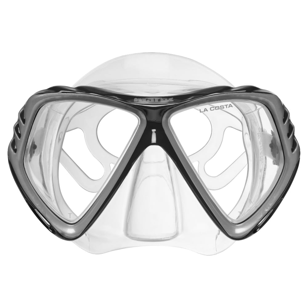 Mares Combo La Costa Dry Schnorchelmaske für Erwachsene, Hartglas, Schnorchel 100% Dry Top, Entlüftungsventil