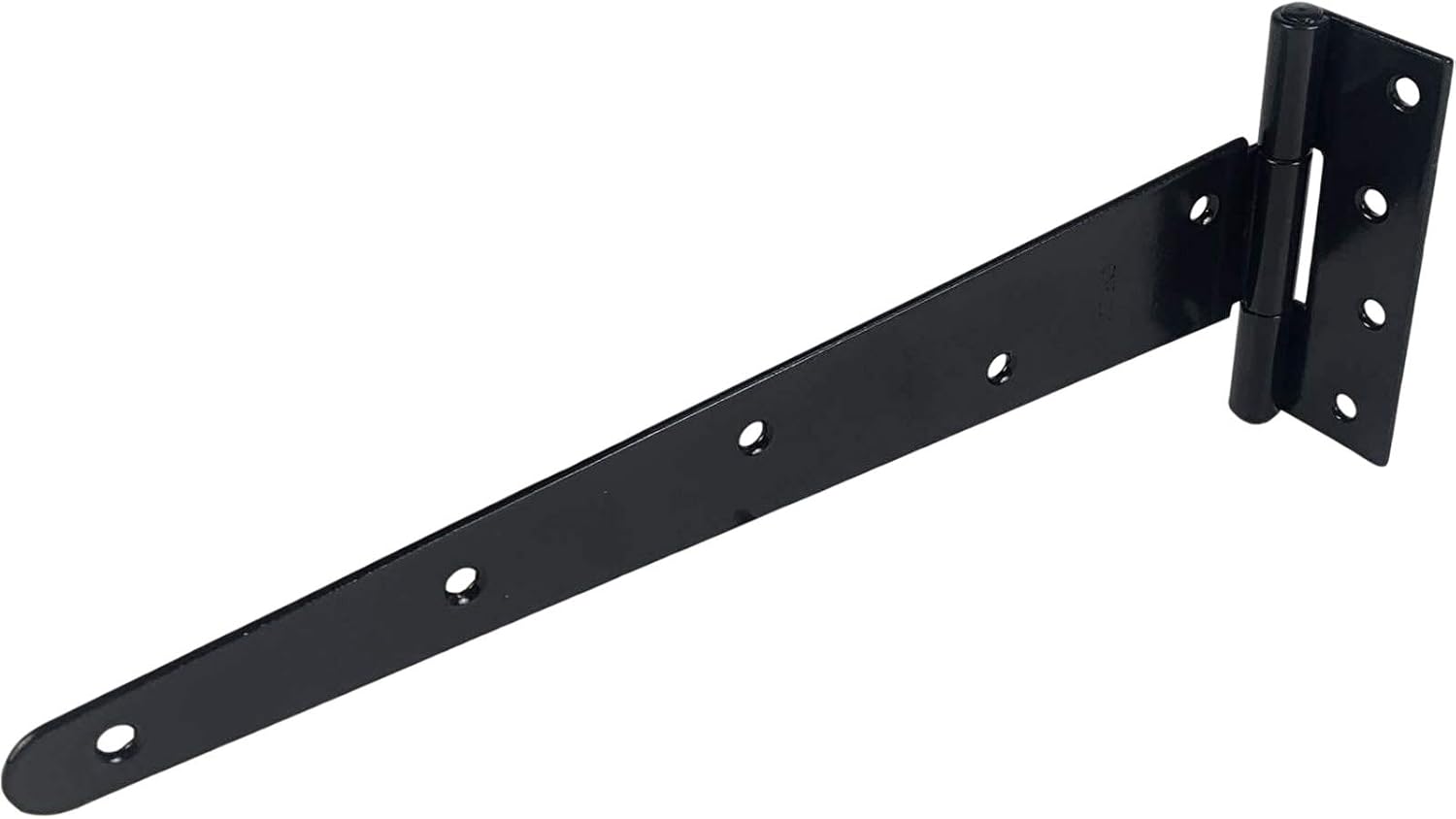 T-Strap Shed Hinge Heavy Duty Gate Strap Hinge, T/Tee Hinges Barn Door Hinges Black Hinges Rustic Hardware Iron Rustproof (12 Inch, 4 Packs, with Screws)