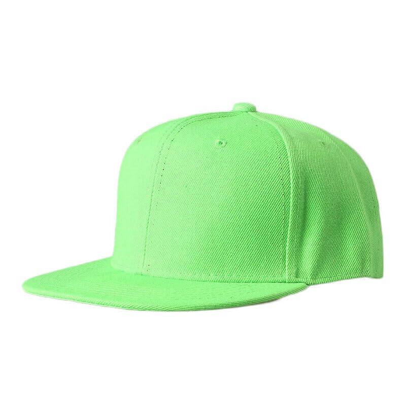 Boolavard Classic Snapback Hat Cap Hip Hop Style Flat Bill Blank Solid Color Adjustable Size