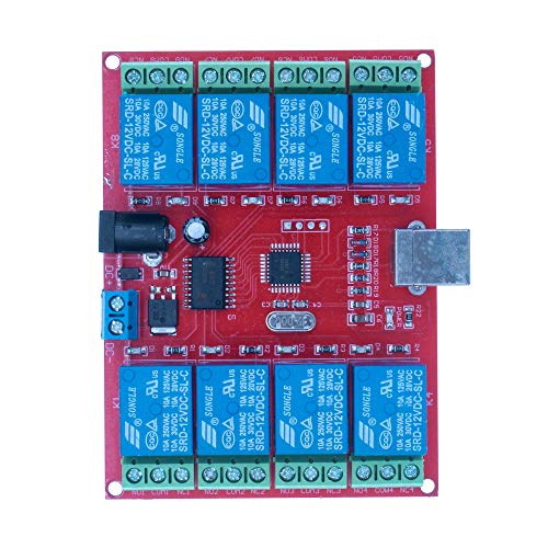 HUABAN Módulo de relé USB de 12 V de 8 canales para el controlador inteligente