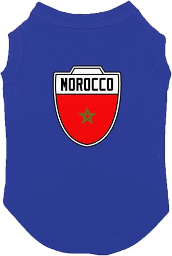 Miniatura 9 de Morocco Soccer Crest - Camisa para perro de fútbol americano (rojo, S)