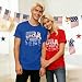 4th of July Couple Shirts USA American Flag Shirt Matching Fourth of July Shirts His and Her Outfits Patriotic Tops
