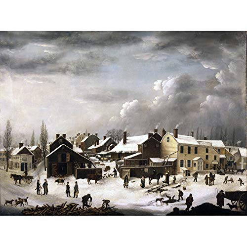 Fine Art Prints Francis Guy Winter Scene In Brooklyn Canvas Premium Wall Decor Poster Mural
