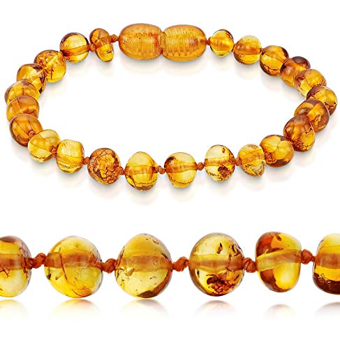 Bracelet Ambre 14 cm, 16 cm. - 100% Plus Haute Qualite Certifie l'Ambre la Baltique Authentique. Amberta® (14 cm)