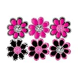 Hot Pink Zebra and Leopard Print Animal Print Octi- Petal Flower Wall Stickers, Wall Decals