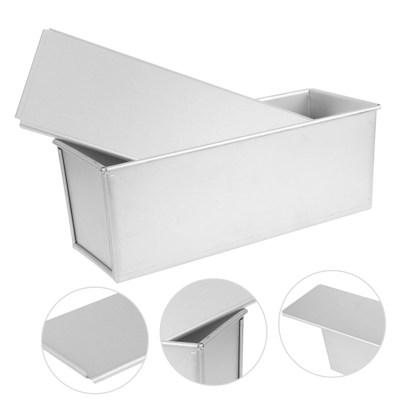 BESPORTBLE Molde para Pan Tapa 1 Pieza Aleación Recubierta Antideslizante | Color Plata, Limpieza Fácil y Reutilizable, Apto para Hogar y Cocina, Uso Seguro