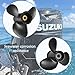 Boat Propeller 10 1/4x11 Pitch Aluminum Propeller fit Suzuki Outboard Motos DT20 DT25 DF25 DT30 DF30, 10 Spline Tooth, Part No.58100-96420-019 10.25x11 Prop 3 Blades RH
