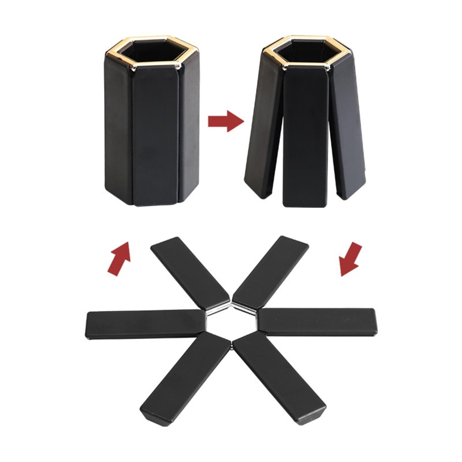 10er-Set Topfuntersetzer, Telleruntersetzer, faltbar, temperaturbeständig, for Töpfe und Pfannen, Küchenhelfer Zubehör for Zuhause für Töpfe, Heiße Pfannen