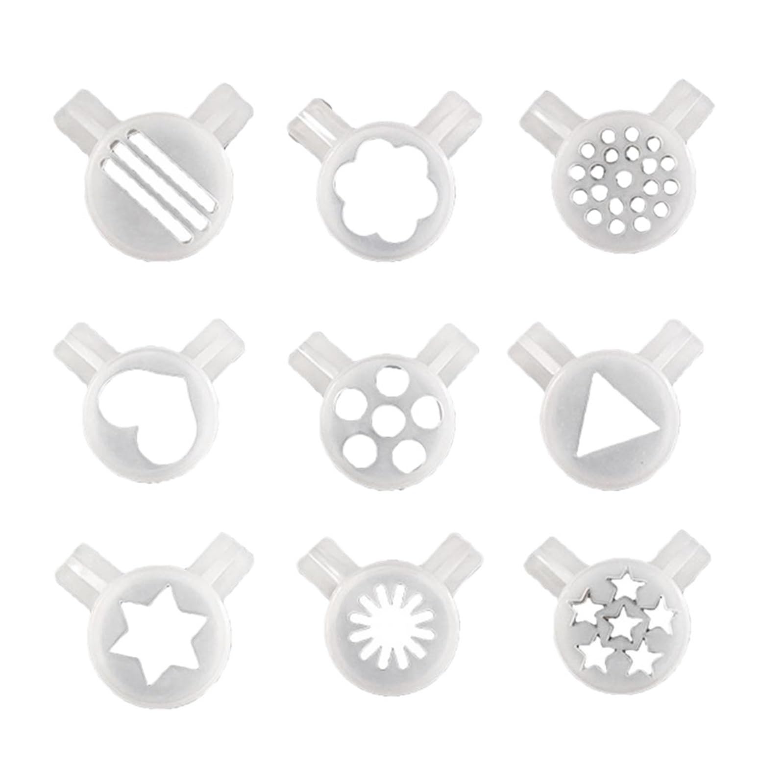 9Pcs 32mm Icing Nozzle Universal Easy To Clean Inner Diameter 29mm Diverse Patterns Ice Cream Machine Part Bar Tools