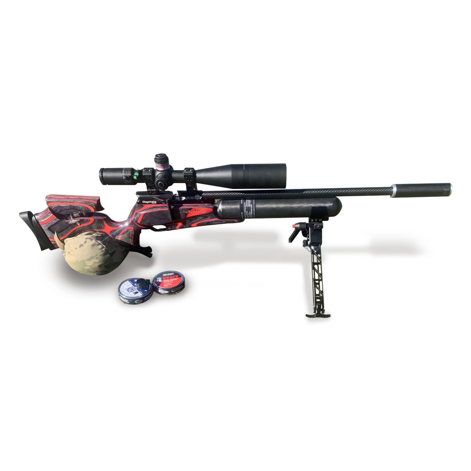 TUXING 30Mpa 4500Psi 0.7L 42Cu en 700cc Tanque HPA de Fibra de Carbono, Cilindro de Gas, Paintball Hunting para PCP Air Rifle Gun Daystate y FX Thread M18 * 1.5