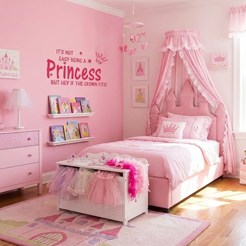 Blinggo vinilo decorativo frase princesa rosa 10 x 22 pulgadas miniatura 4