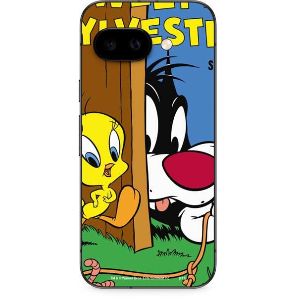 Skinit Decal Phone Skin Compatible with Google Pixel 9a - Officially Licensed Looney Tunes Tweety Bird Sylvester Ten Cents Design