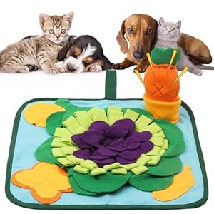 Snuffle Mat for Dogs Small – Cat Snuffle Mat for Slow Eating and Keep Busy, Foraging Mat Help Stress Relief and Training Suit for Rabbits, Puppies, Cats and Small Pets