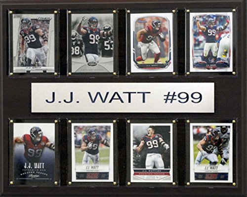 NFL Houston Texans J.J. Watt 8-Card Plaque, 12 x 15-Inch