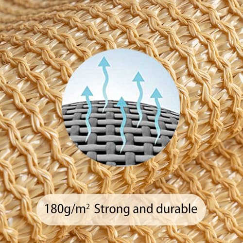 Voile d'ombrage rectangulaire 2x8m blanchiment avec corde de fixation - 6