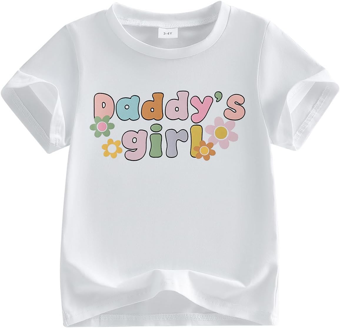 Kids Toddler Baby Boys Girls Father's Day Shirt Funny Letters Graphic Short Sleeve T-Shirt Summer Tops