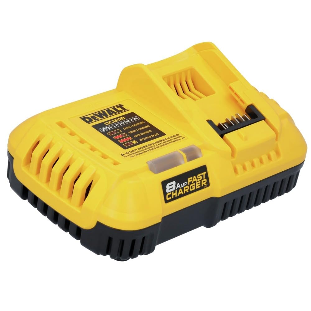 DEWALT DCB118R 20V MAX/60V MAX FLEXVOLT 8 Amp Fast Charger (Renewed)