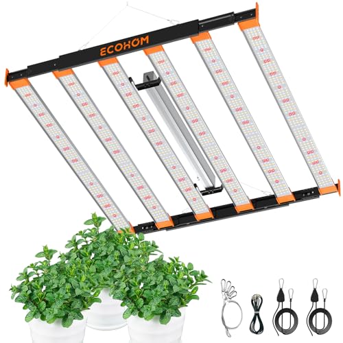 800W LED Grow Light, 5x5ft Coverage Full Spectrum Daisy Chain Growing Light, Dimmable & Retractable Bar Style Grow Lamp for Indoor Plants Greenhouse Vegetable Flower