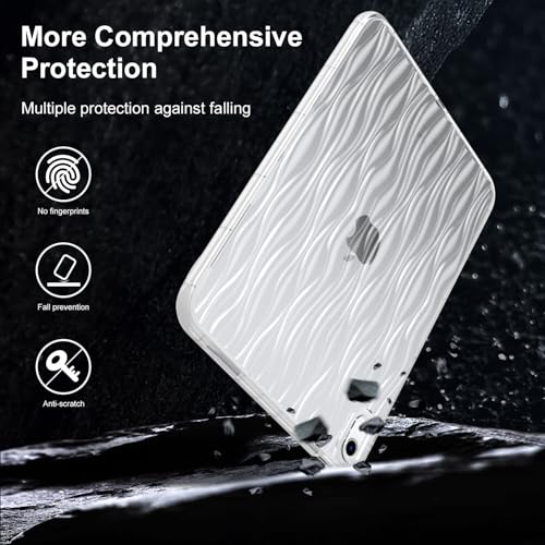 Coque iPad 9e génération transparente à vague pour créer à la maison