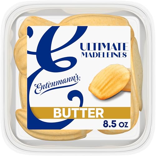 Entenmann's Ultimate Madeleines Petite Cakes, 11 count, (0.77 oz each), Kosher Butter Madeleines French Cookies, 8.5 oz Container