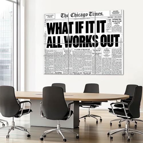 6 Pack Paneles Acústicos de Arte Absorbentes de Sonido Estilo Vintage Negro Blanco con Frases Retro para Aislamiento en Estudios de Grabación y Oficinas 72"x48" miniatura 7