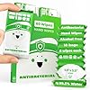 Impossibly Compact Travel Antibacterial Wipes Hand Sanitizer - 99.5% Water and Aloe - Safe for Sensitive Skin & Hypoallergenic Hand Wipes - Travel Essentials For Adults & Kids, 10 Pack Total 60 Wipe