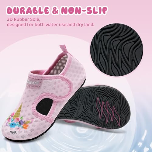 Image of WateLves Wide Toddler Water Shoes Kids Barefoot Athletic Sneakers Girls Boys Quick Dry Aqua Socks for Beach Hiking Swim Kayak Sport Accessories, Camping Essentials