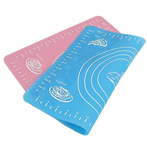 1Pc 26cm X 29cm Silicone Rolling Cut Mat with Measurements Fondant Clay