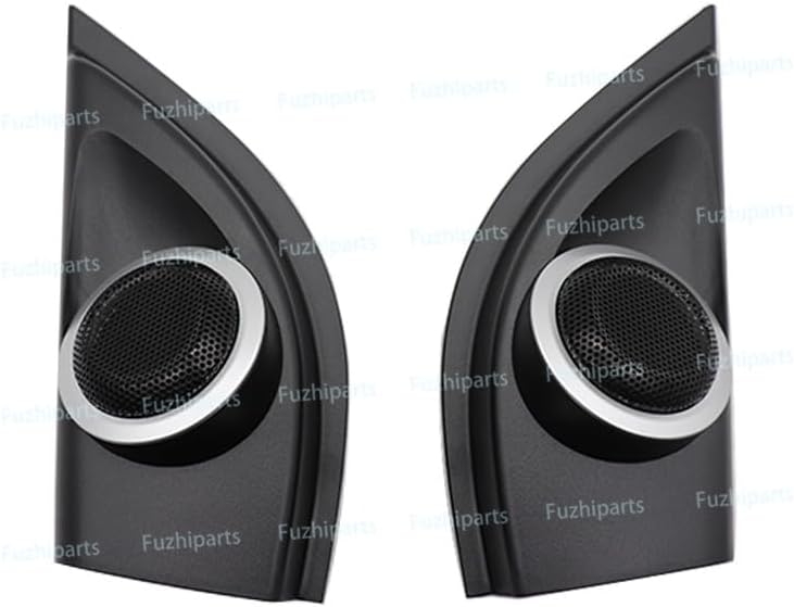 1 Pair Car Front Left and Right Door Tweeters Triangle Speakers Cover Panel Trim Frame Mount for Honda City 2014 15 16 17 18 19