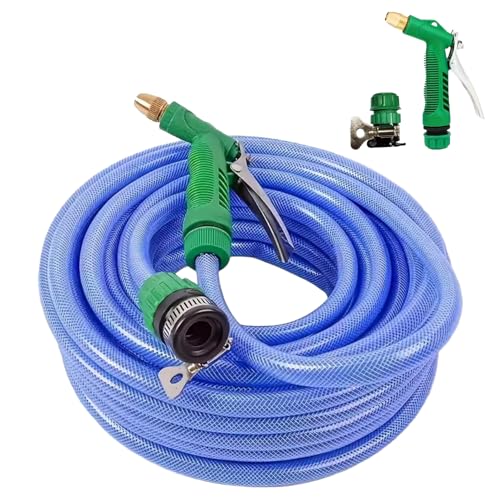 【強力噴射でスッキリ爽快】多機能ホース ウォーターガン 洗車 ミスト散水 庭 屋外 スプレーノズル 万能 PLEAVIT (10m)