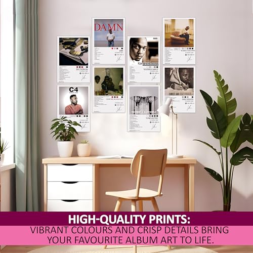 Image of WONDER HUB Wall Posters 8x12 inch (A4 Size) Included Self Adhesive on Back Wall Decor Posters Wall Art For Bedroom, Living room, Office, Dining Room (Kendrick Lamar)