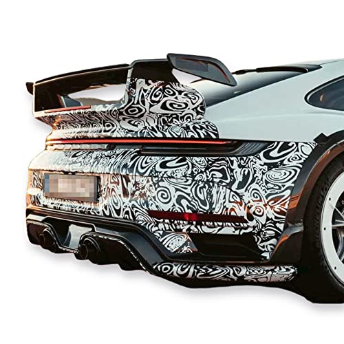 Auto-Dress Erlkönig Auto-Folie mit Luftkanal-Technik für 3D Car-Wrapping - Tarnfolie für Prototypen (30x150cm, Farbe: Schwarz-Pink, Finish: Glanz)