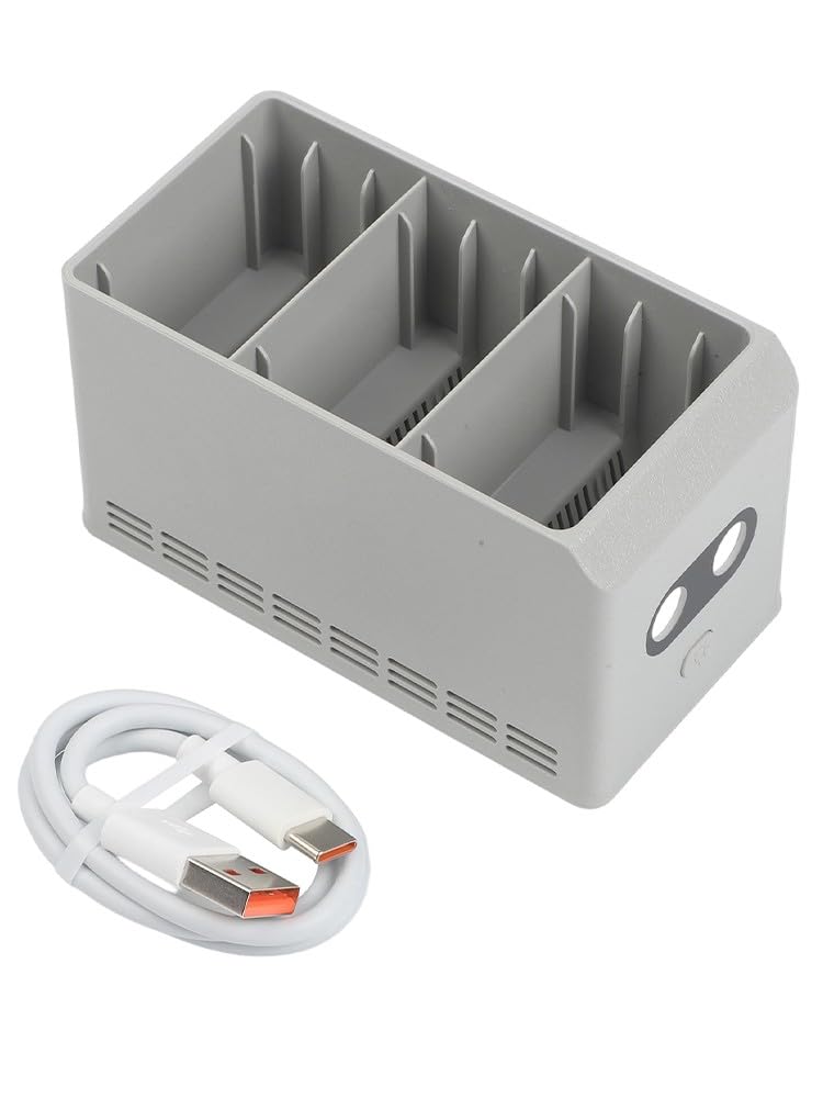 Hub de charge DJI Mini 5 Pro station rapide 3 batteries et chargeur ABS blanc