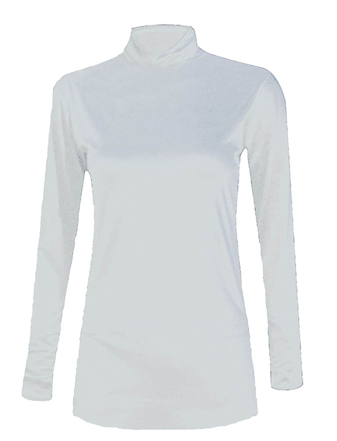 asfashion online Polo Neck Top White S/M (9074-1.96)