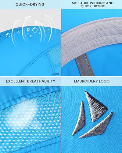 Image of YANIKY Quick-Dry Running Hat for Men & Women Cooling Hat UPF 50+ Thin Baseball Cap Lightweight Breathable Mesh Sport Hats