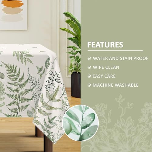 Nappe rectangulaire imperméable verte lavable 140x180 cm - 2