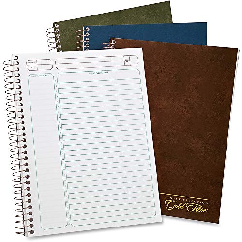 Ampad Gold Fibre Designer, Project Planner,Size 9-1/2 x 7-1/4, Asst Covers, 84 Sheets per Notebook (20-817),White