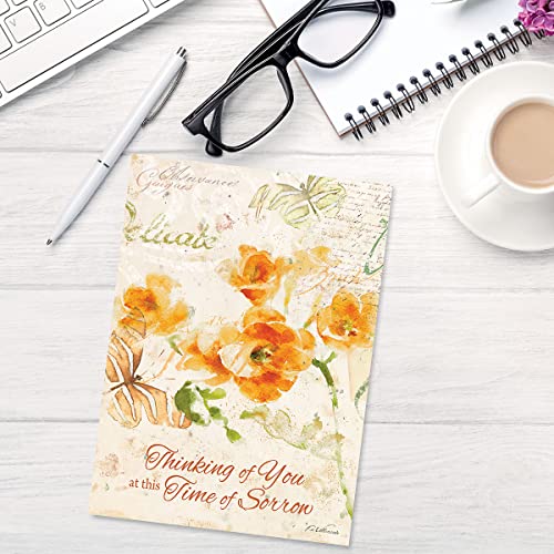 Peace Sympathy Greeting Cards - Set Of 8 (4 Designs), Large 5" X 7", Sympathy Cards With Sentiments Inside, Envelopes Included #TOP5